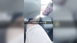 Mommy Son Snapchat: Masturbating with mommy in the car