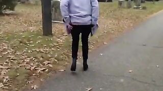 At a graveyard?! - Girl Butts
