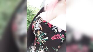 Just the dress in action - Cleavage