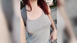 Walking home from the beach, no bra or panties - Naked Adventures