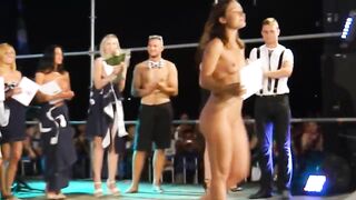 Winning the contest - Naked On Stage