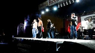 Tits out at Russian biker festival - Naked On Stage