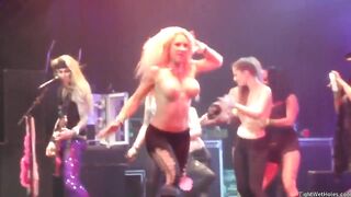 Energetic stripper at Iron Panther gig