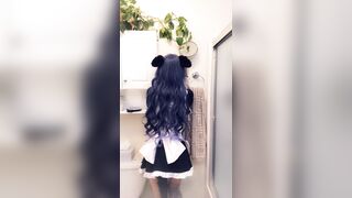 Neko maid is glad to watch you come home! :3