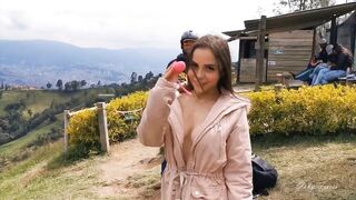 Gaby Ferrer - Paragliding with the Instructor Controlling Her Toy