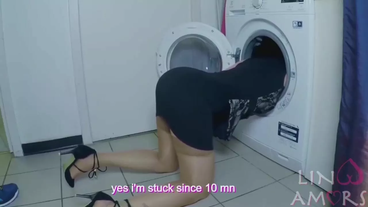 Stuck in the washer porn