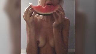 one wet melon