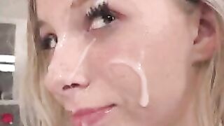 The most good kind of facial. Wear it so everybody can watch what a nice gurl you're.