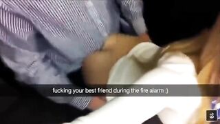 Fucking your best friend during the file alarm ;)