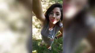 Wonder Woman. Flashing in the woods