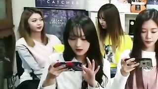 Korean Pop Music: Dreamcatcher Yoohyeon grabbing Dami's boob
