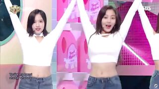 Twice - Jihyo & Mina cute belly buttons - K-pop
