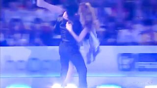 f Krystal Cleavage and Booty while Ice Skating - K-pop