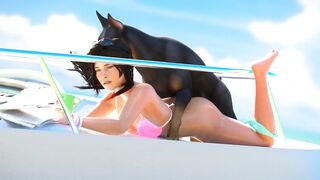 Lara Croft: Lara Croft and her dog