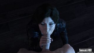 Lara blowing - Lara Croft
