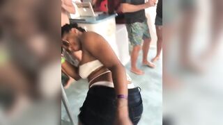 My friend Kelsey twerking on her last day in Jamaica part 1