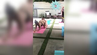 Lesbo Asslicking: Yoga take up with the tongue
