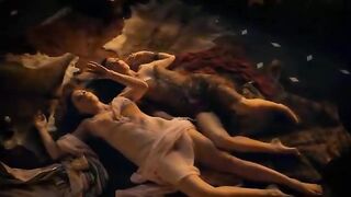 Lesbian Plot From Movies/Shows: Lucy Lawless & Jaime Murray - Spartacus. Gods of the Arena s01e01