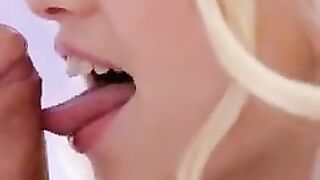 Licking Cock: Pig Tailed Golden-haired