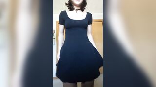 Lifted Skirts: Flowy ebony costume