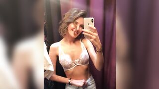 Kseniia Burda trying on some clothes - Lingerie