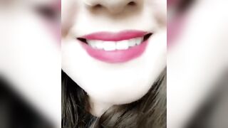 Lips: Smile, take up with the tongue, bite ??