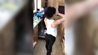 Britts ass in yoga pants