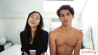 gorgeous Interracial Couple's First Sex Movie