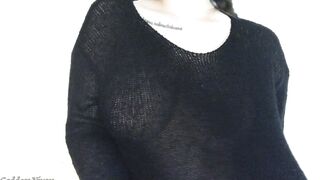 sexy Fresh Sweater Tease Clip Featuring My Large Naturals