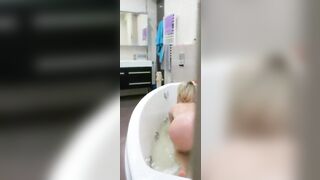 Huge Breasts and Butts: Spying on fuckdoll taking a bathroom