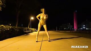 Nude In High Heels part 2 - Caught by a cyclist! - Mia Exhib
